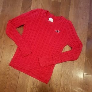 Hollister Red Knit Sweater